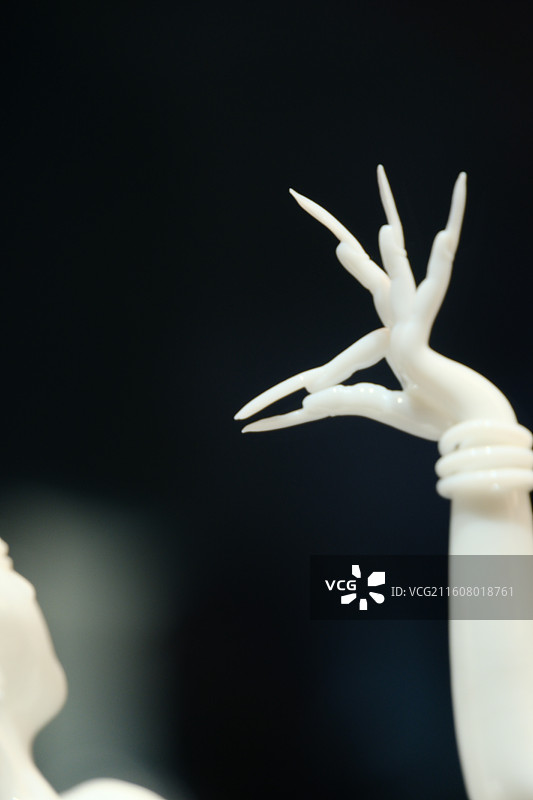 中国国家博物馆白瓷巡展。孔雀舞。河北博物院图片素材