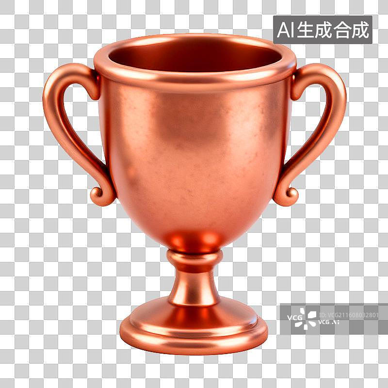 【AI数字艺术】铜奖杯元素图片素材