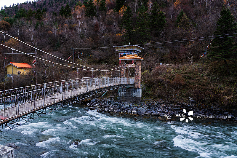 梭磨河谷的冬天图片素材