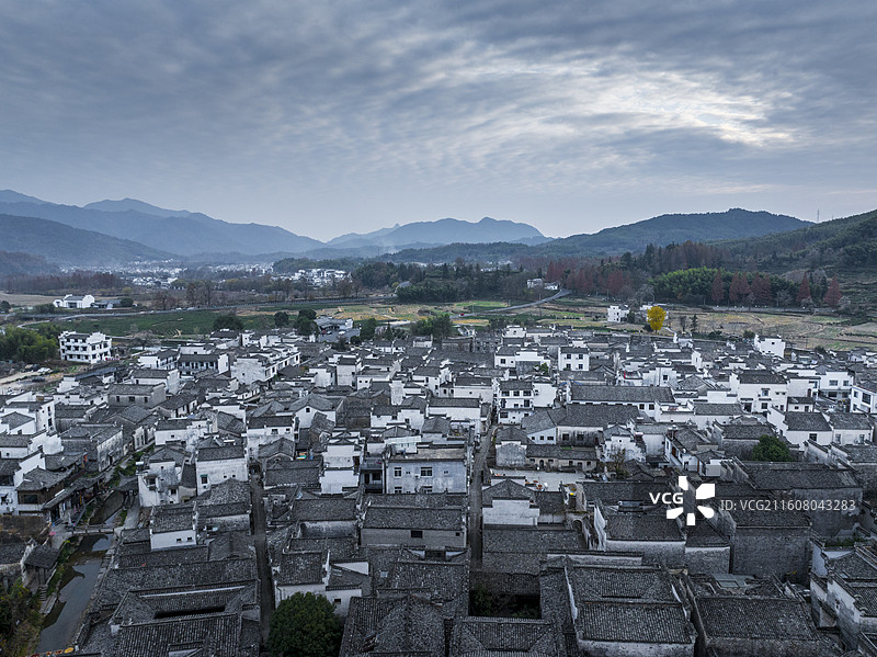 安徽省黄山市黟县卢村古韵村落入画来图片素材