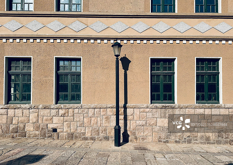 山东青岛上海路武定路宁波路别墅区老建筑区图片素材