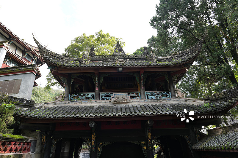 都江堰景区全景高清图世界文化遗产，鱼嘴、飞沙堰、宝瓶口三大无坝水利工程壮丽景观图片素材