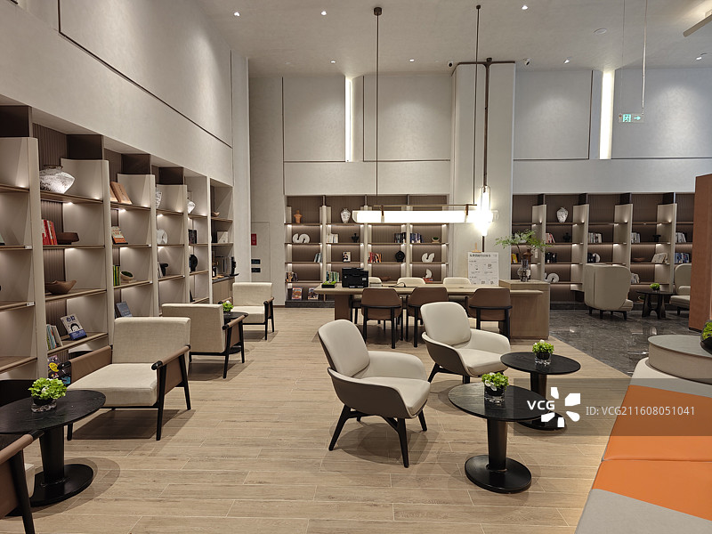 亚朵酒店室内装饰餐厅大堂书屋图片素材