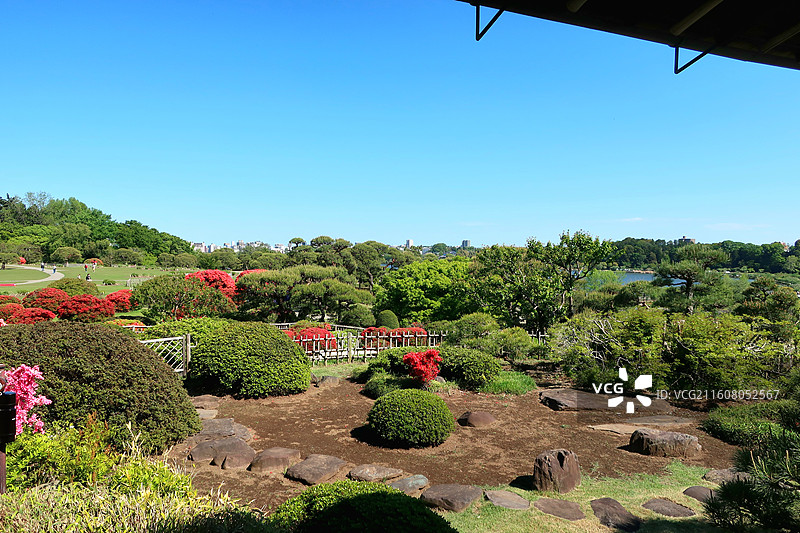 日本茨城县水户市，日本三大名园偕乐园图片素材