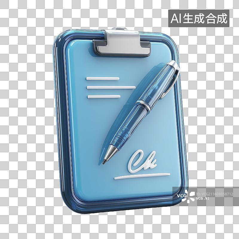 【AI数字艺术】文档签名图标图片素材