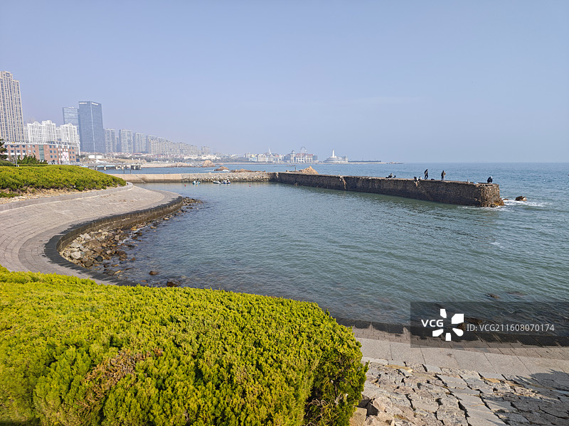 青岛海之恋公园海边景观图片素材