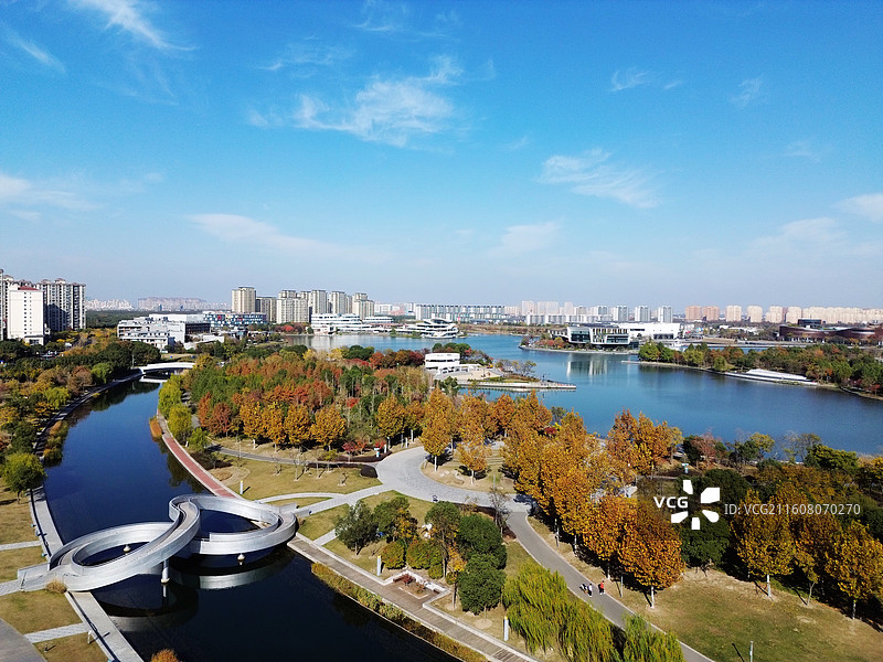 上海之鱼景区秋日风光，上海市奉贤区图片素材