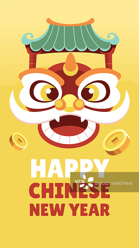 扁平化农历新年Instagram故事集图片素材