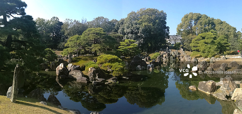 日本京都二条城世界文化遗产德川家康江户幕府本丸御殿二之丸御殿庭院唐门图片素材