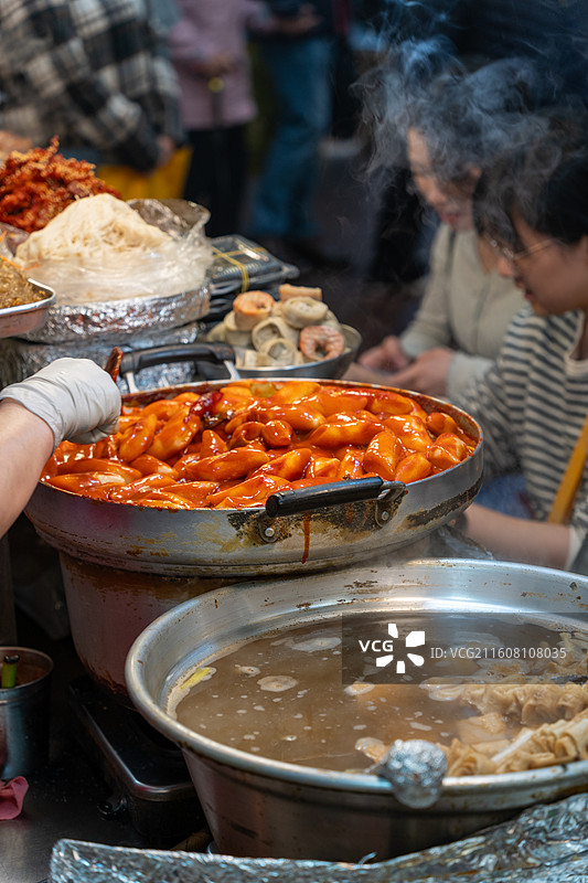 首尔广藏市场传统街头小吃图片素材