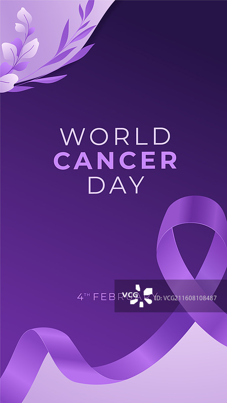 渐变世界癌症日Instagram快拍图片素材
