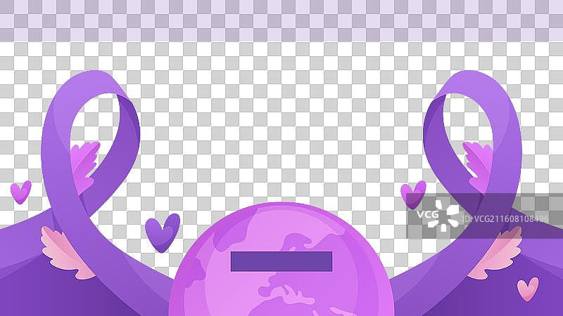 渐变世界癌症日登录页模板图片素材