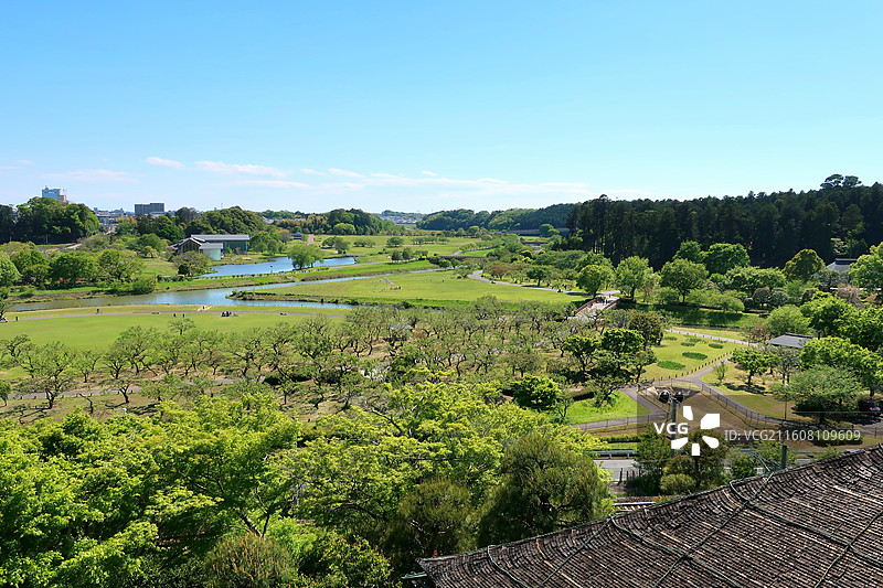 日本茨城县水户市，日本三大名园，偕乐园图片素材