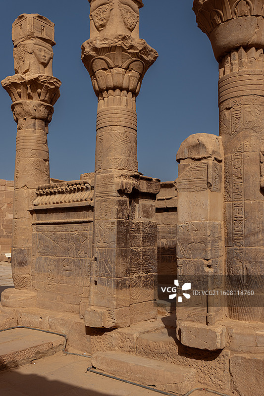 埃及阿斯旺菲莱神庙图片素材
