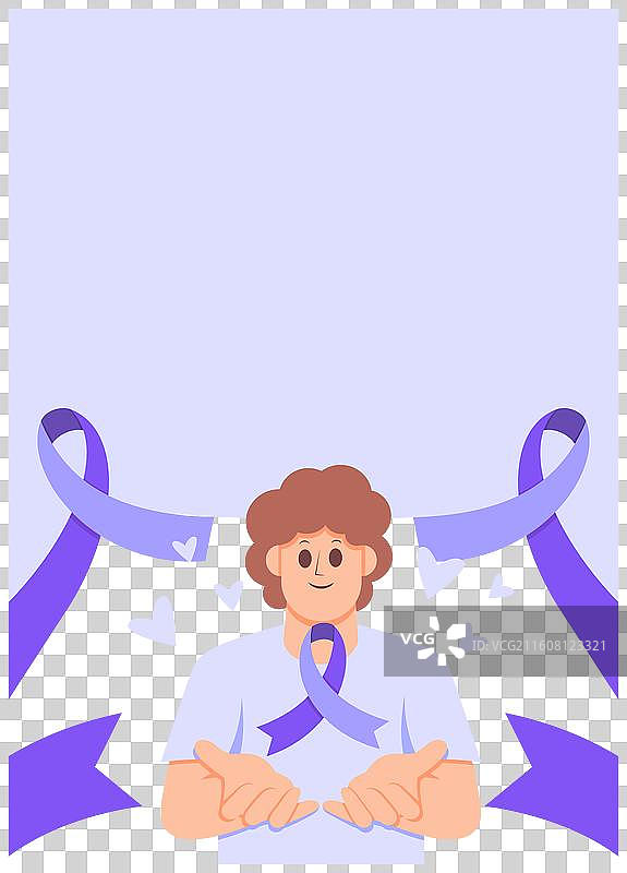 平铺世界癌症日竖版海报模板图片素材