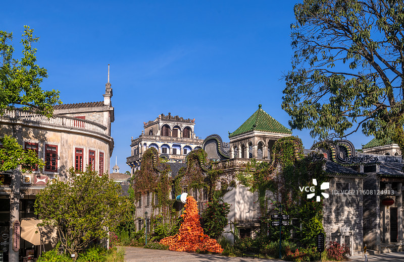 广东省江门市开平赤坎古镇风光图片素材