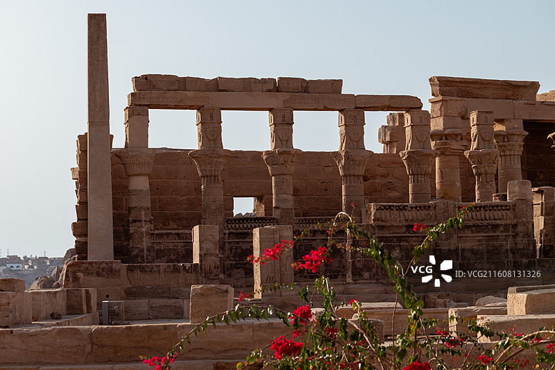 埃及阿斯旺菲莱神庙图片素材