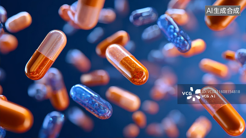 【AI数字艺术】生物医疗，药物，胶囊图片素材
