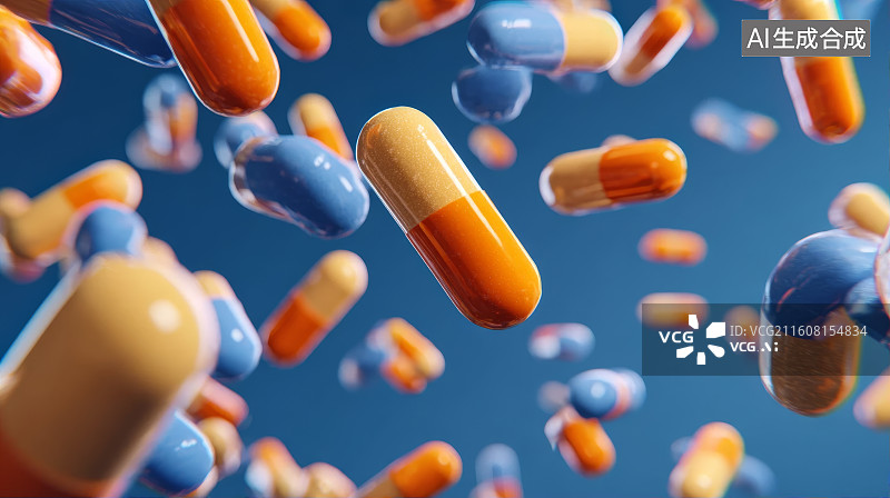 【AI数字艺术】生物医疗，药物，胶囊图片素材