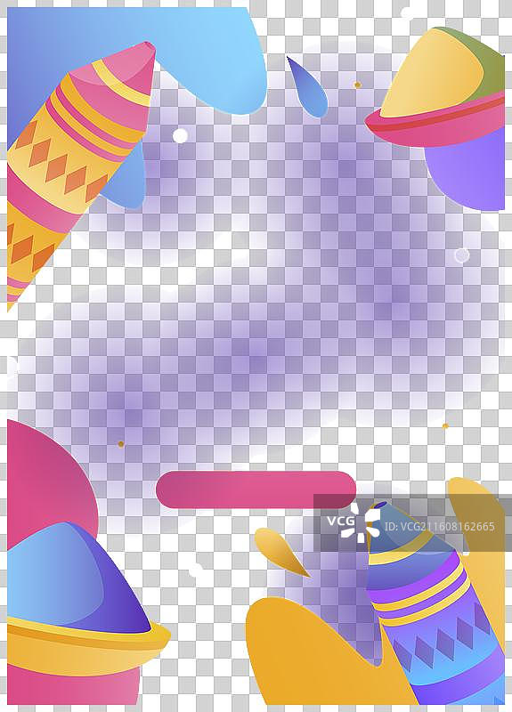 渐变色 洒红节 庆典 竖幅图片素材