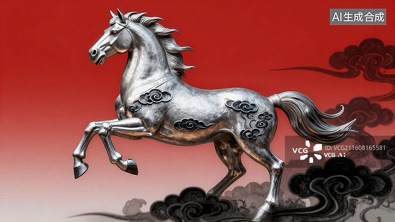 【AI数字艺术】中国生肖马年主题图片图片素材