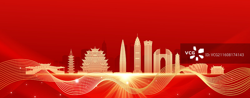 2026马年温州城市新年科技年会庆典KV盛典模版图片素材