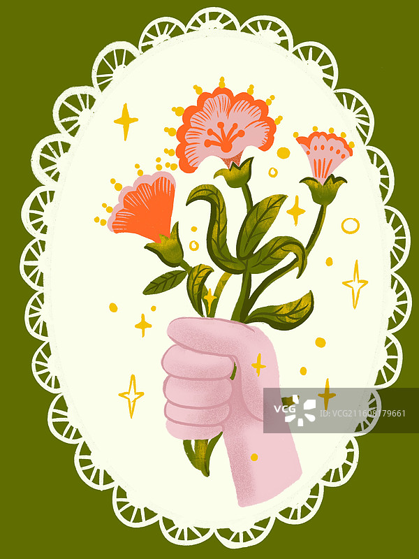 送你一枝花图片素材