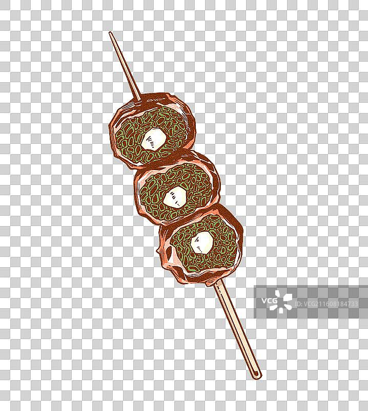 烧烤猪肉卷大葱图片素材