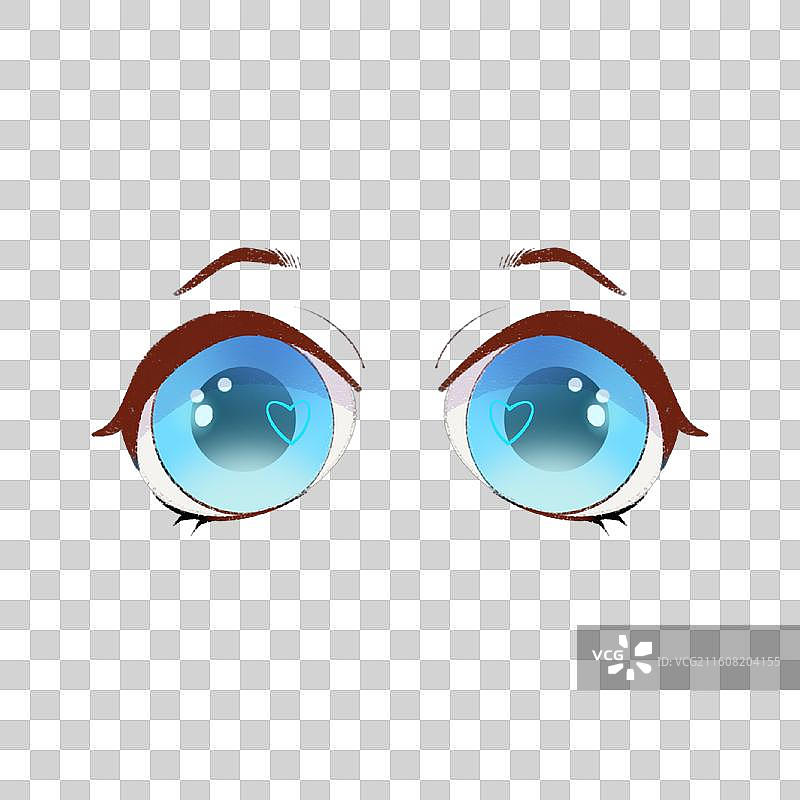 动漫风格眼睛元素图片素材