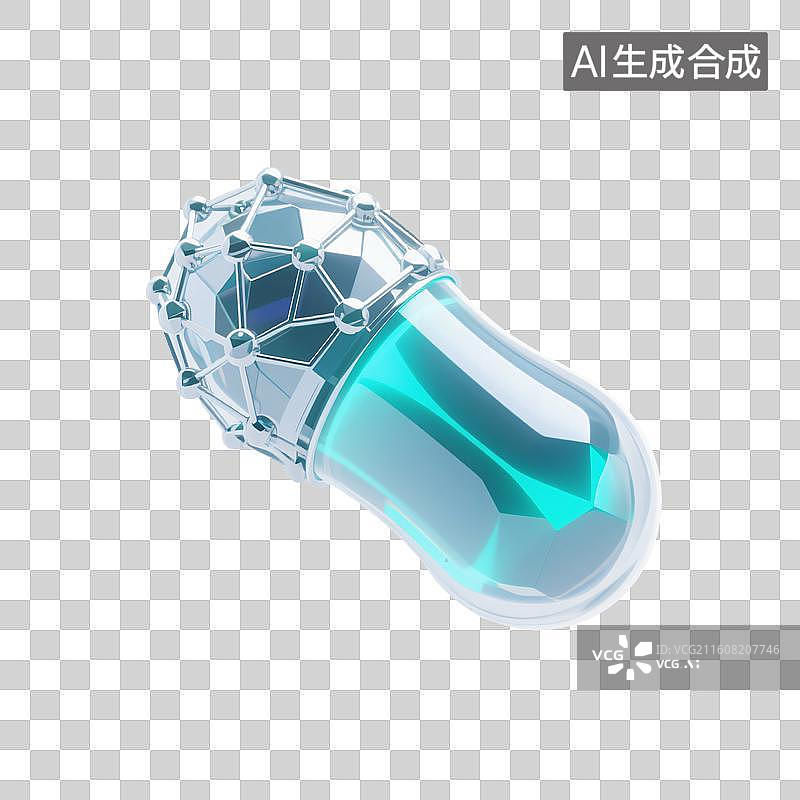 【AI数字艺术】创新药物分子图片素材