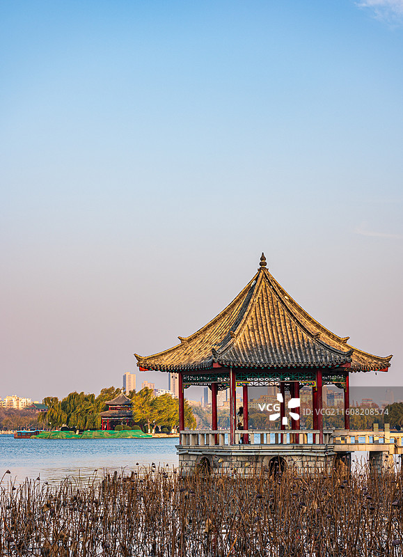 冬日午后-明湖南岸图片素材