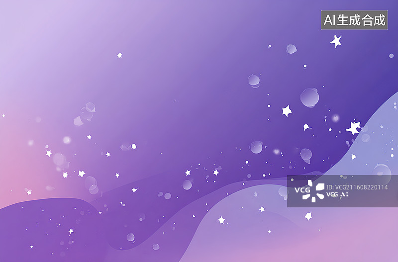 【AI数字艺术】紫色渐变星空背景图片素材