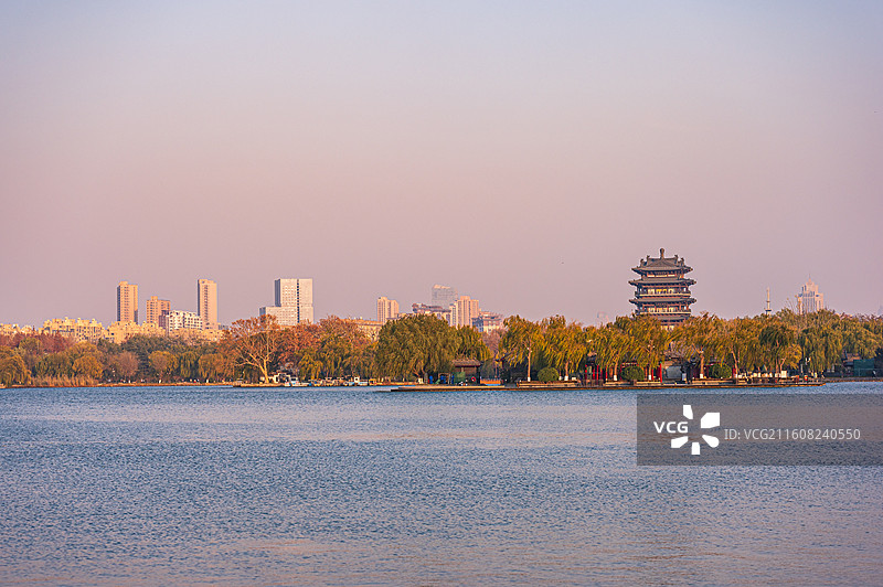 冬日午后-明湖南岸图片素材