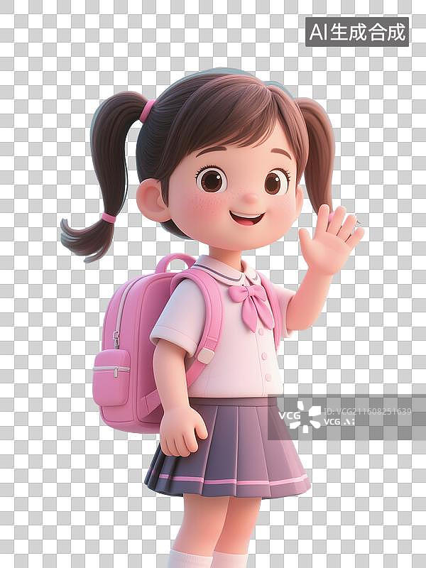 【AI数字艺术】卡通学生元素图片素材