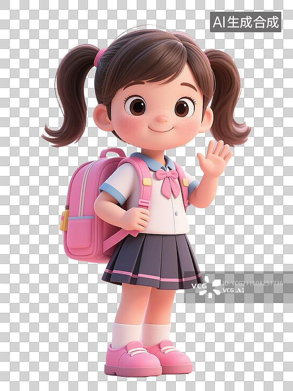 【AI数字艺术】卡通学生元素图片素材