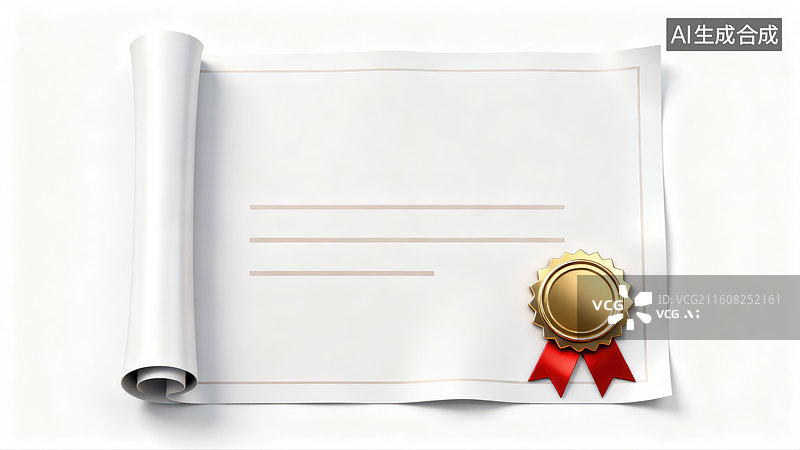 【AI数字艺术】证书徽章元素图片素材