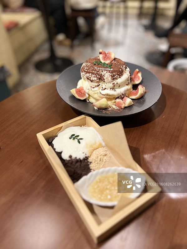 下午茶甜点舒芙蕾麻薯图片素材