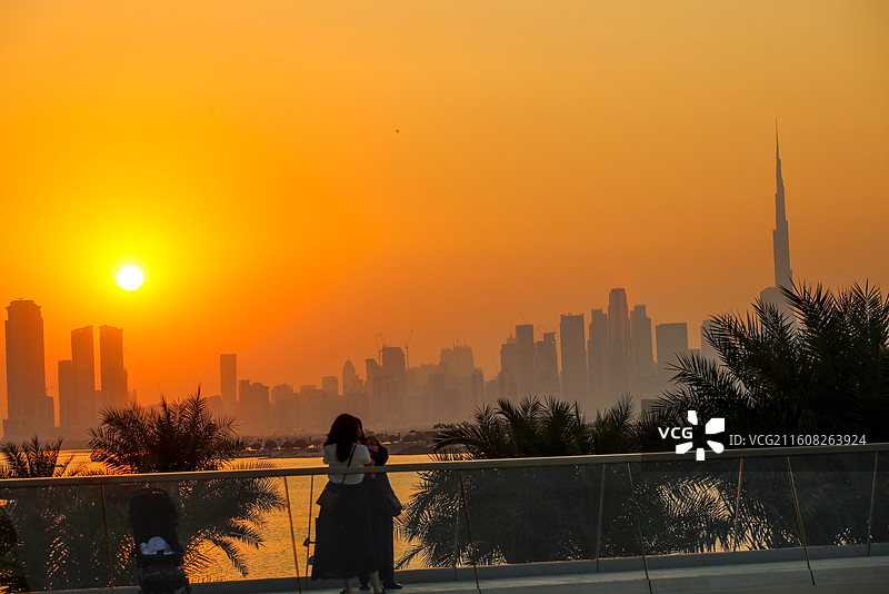 云溪港看日落图片素材