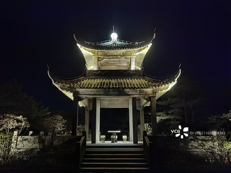 安徽省黄山市黄山风景区：黄山海心亭图片素材