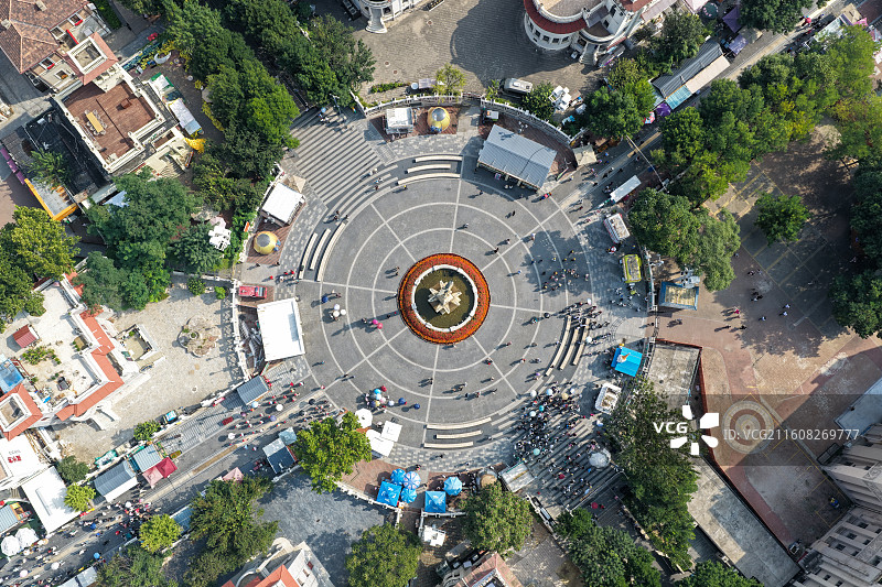 天津意式风情街航拍图片素材