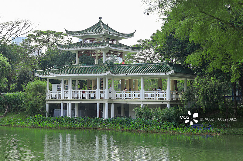 深圳中心公园湖泊图片素材