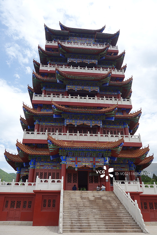 陕西省汉中市西乡县午子山：汉风楼图片素材