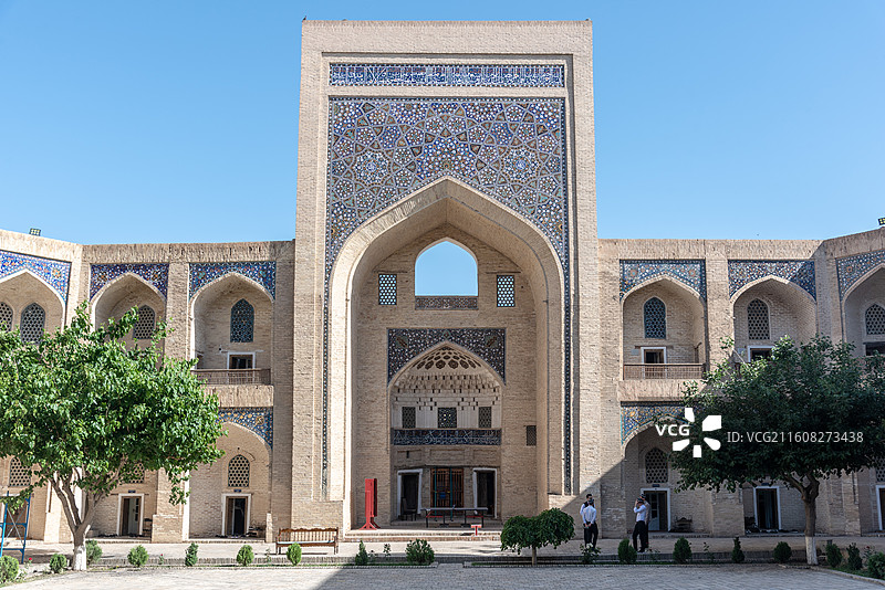 乌兹别克斯坦布哈拉风景-米尔阿拉伯经学院图片素材