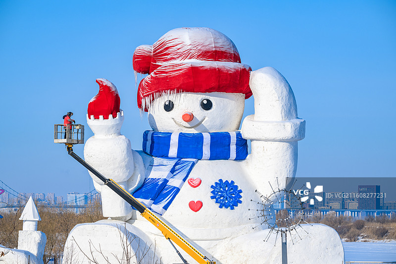 大雪人图片素材