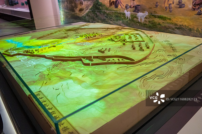 太原文庙（山西考古博物馆）陶寺遗址中期城址模型图片素材