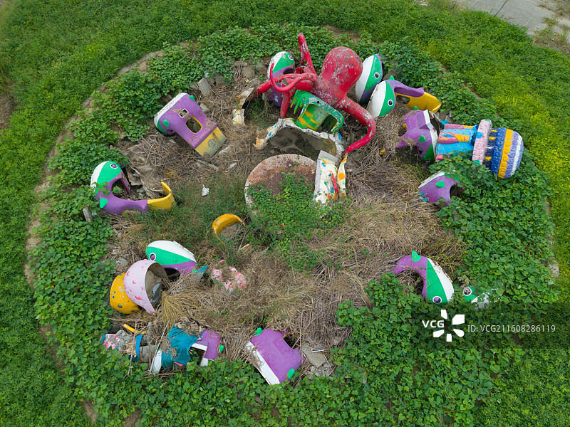 江苏省南通市，海安市，废弃游乐园图片素材