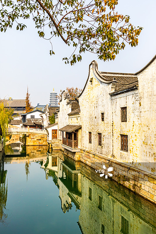 桐乡，濮院时尚古镇风光图片素材