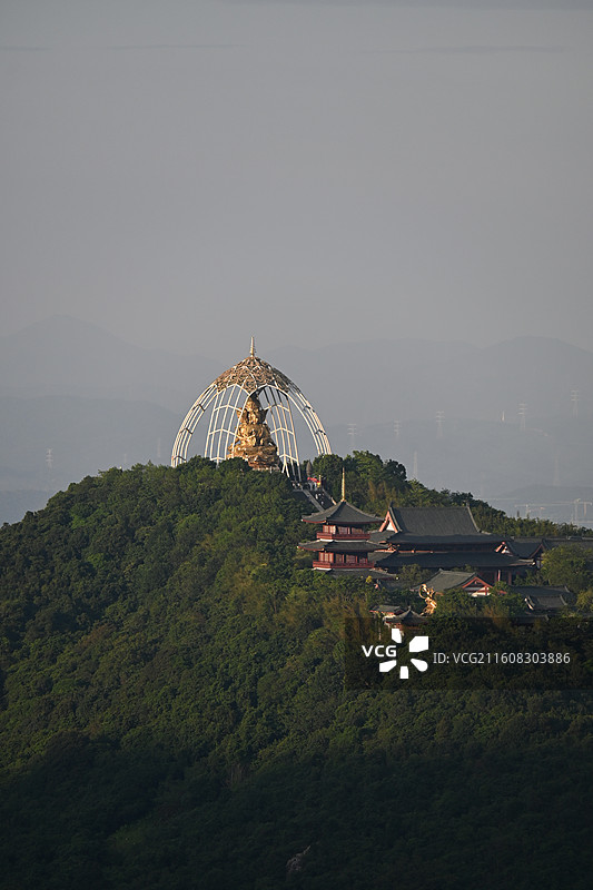 深圳梅沙尖远眺四面佛图片素材