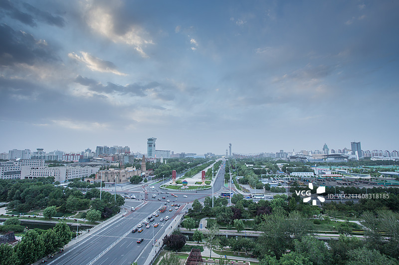 北京体育馆夜景图片素材