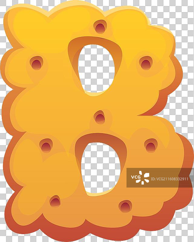 字母B卡通饼干糖果图片素材